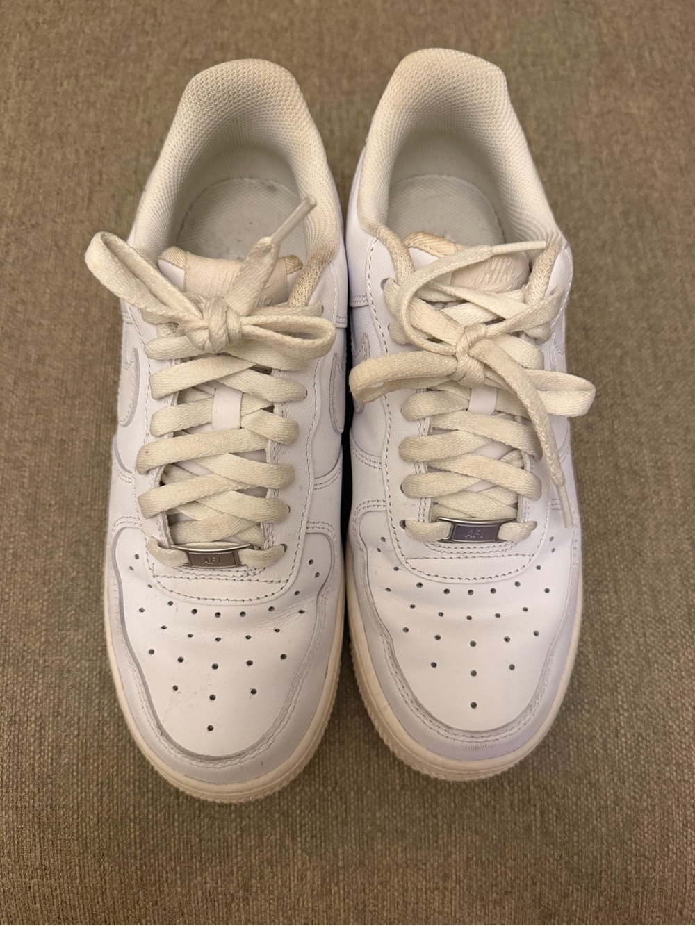 Nike Kids White Low-Top Lace-Up Sneakers